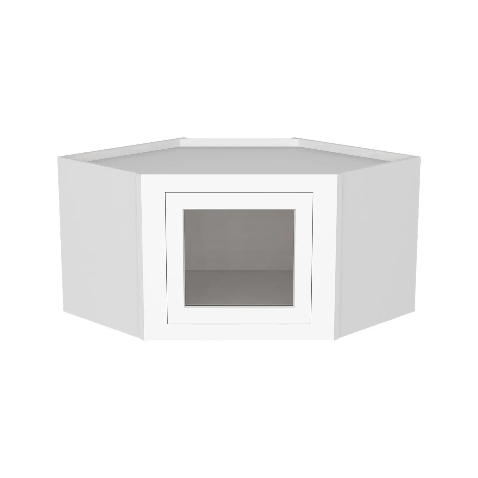 15"H GlassDoor Wall Diagonal Corner Cabinet WDC2515GD