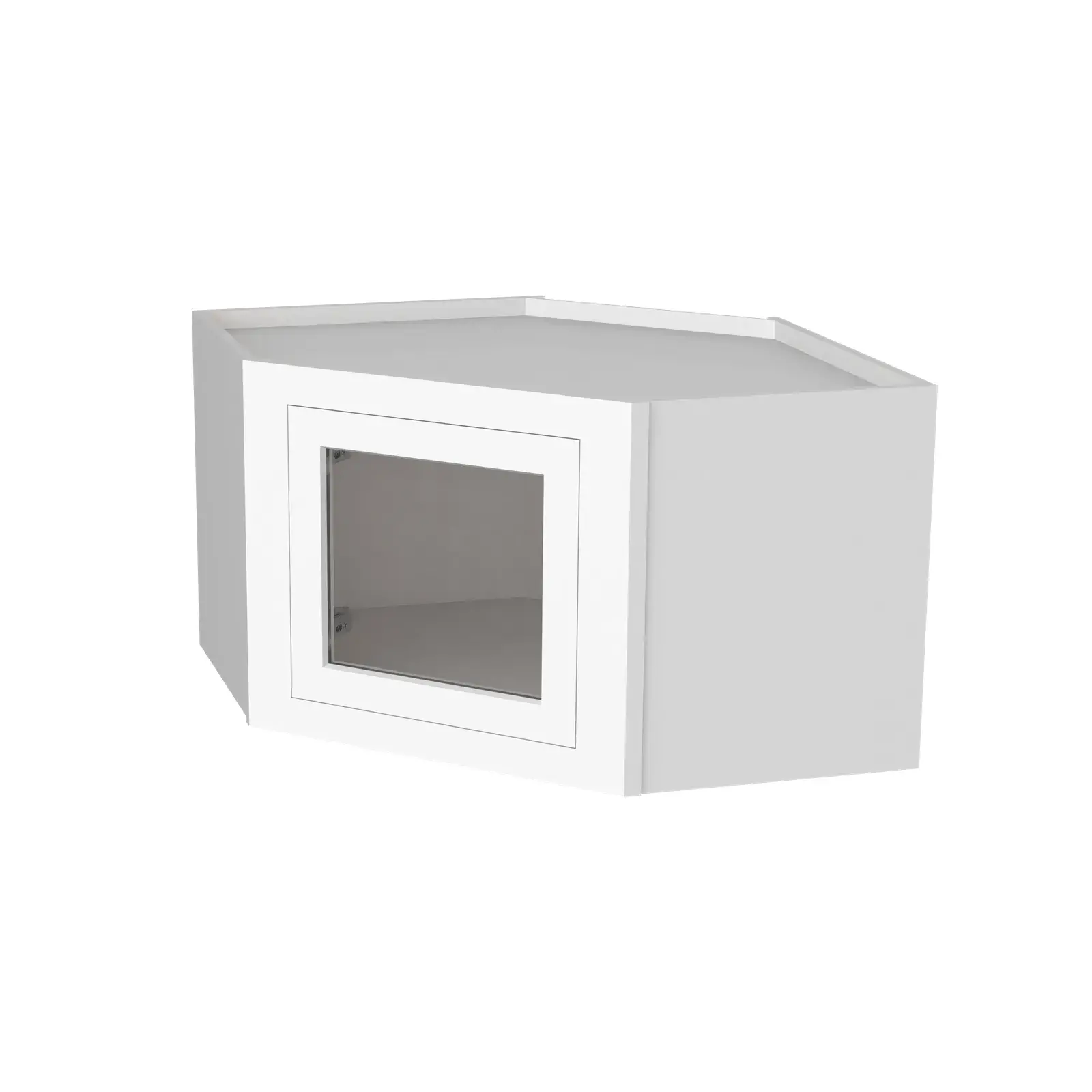15"H GlassDoor Wall Diagonal Corner Cabinet WDC2515GD