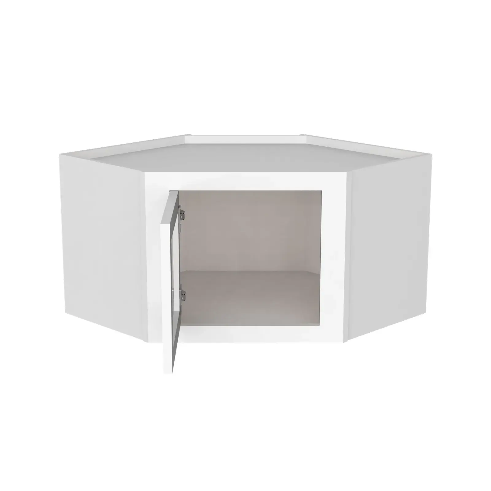 15"H GlassDoor Wall Diagonal Corner Cabinet WDC2515GD