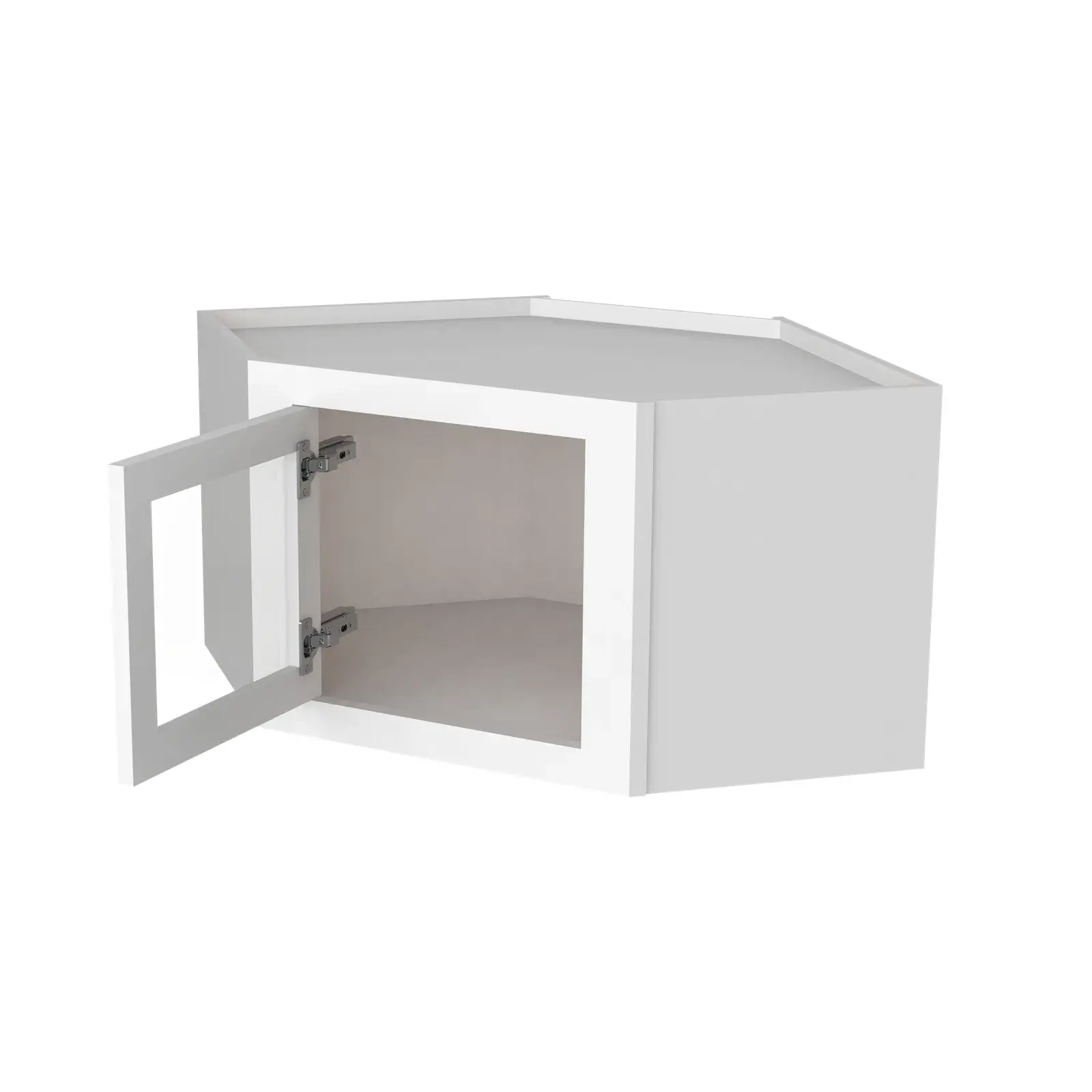 15"H GlassDoor Wall Diagonal Corner Cabinet WDC2515GD