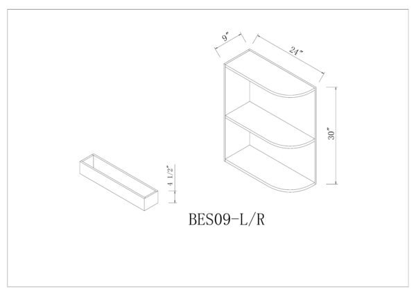 Base End Open Shelves