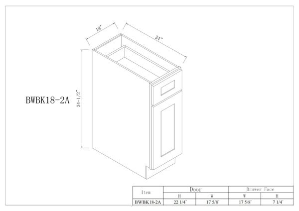 Base Waste Basket Cabinet-2Bins