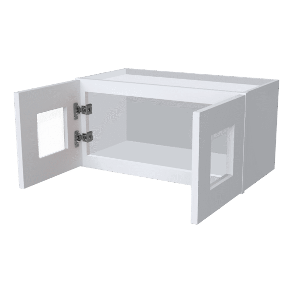 12"H Double GlassDoors Wall Cabinets