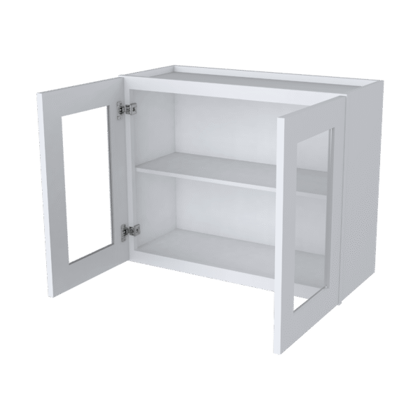 24"H Double GlassDoors Wall Cabinet