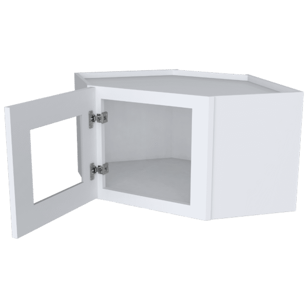 12"H GlassDoor Wall Diagonal Corner Cabinet