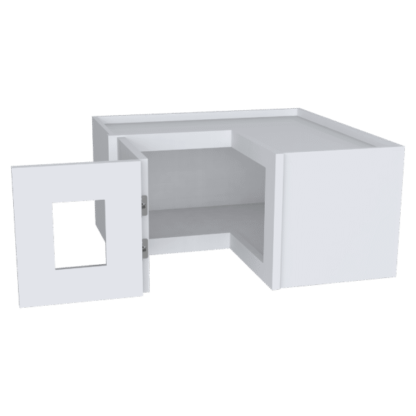 12" H Glass Door Easy Reach Wall Cabinet