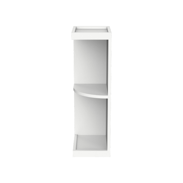 9" W Wall End Open Shelves