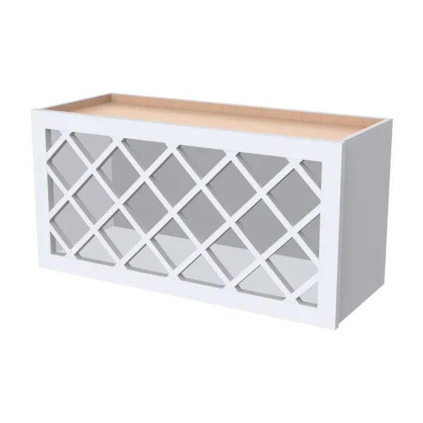 Wall Wine Rack With Lattice Panels