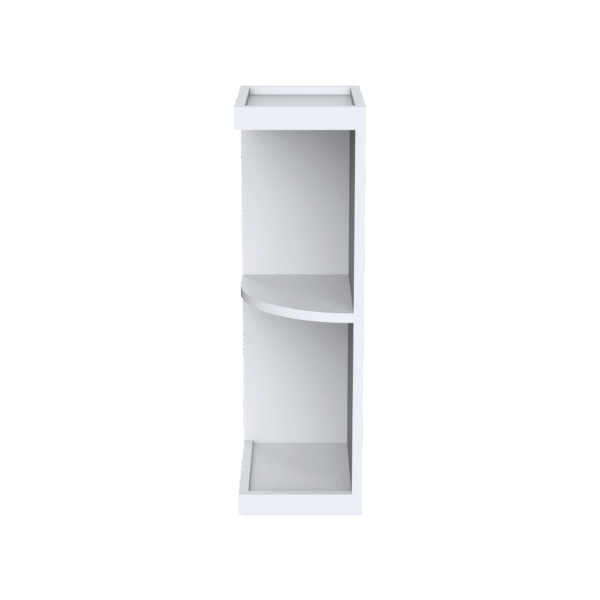 9" W Wall End Open Shelves