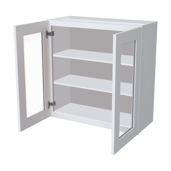 30"H Double GlassDoors Wall Cabinets