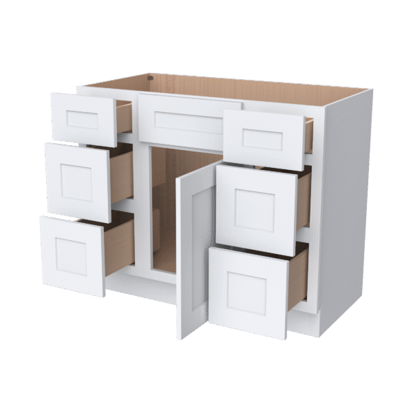 Vanity Single Sink Combo- With 6Drawers