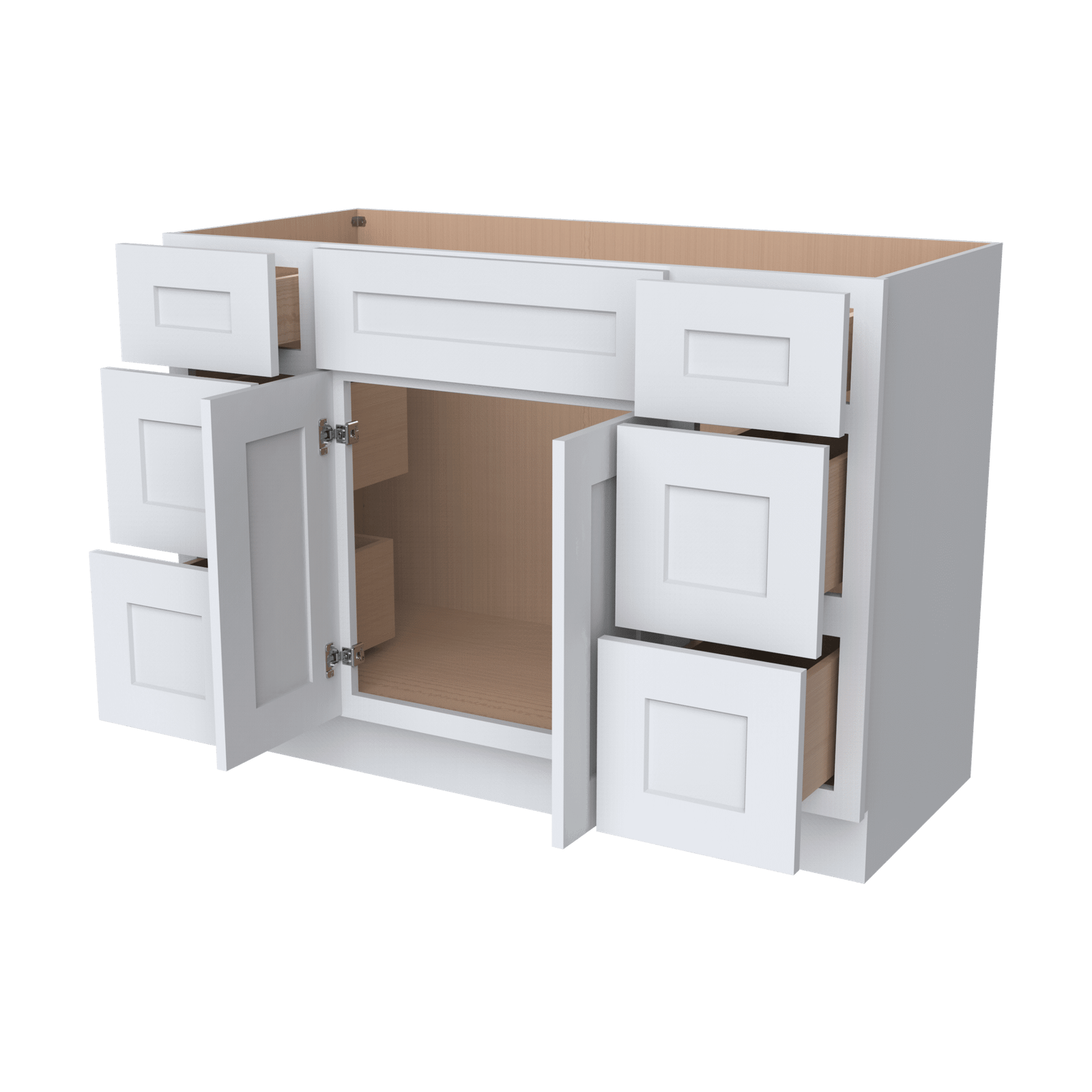 Vanity Single Sink Combo With Drawers On Both Side