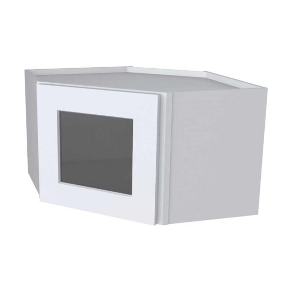 12"H GlassDoor Wall Diagonal Corner Cabinet