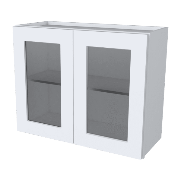 24"H Double GlassDoors Wall Cabinet