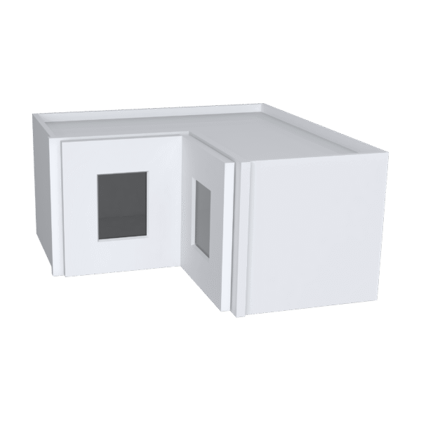 12" H Glass Door Easy Reach Wall Cabinet