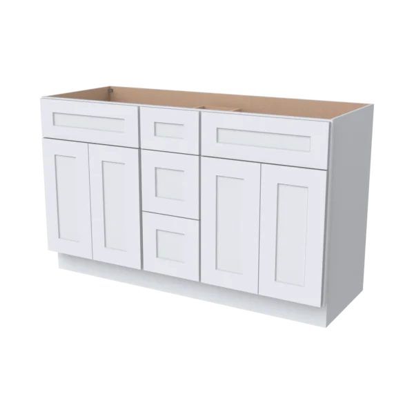 Vanity Double Sink Combo With Central Drawers
