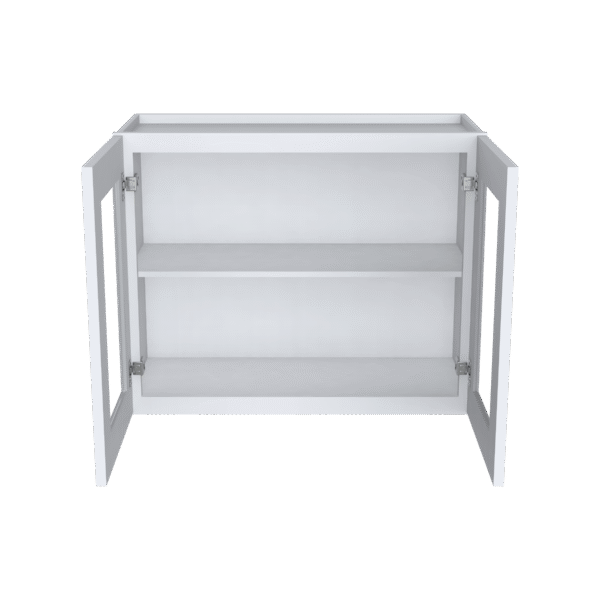24"H Double GlassDoors Wall Cabinet