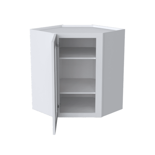 27"W GlassDoor Wall Diagonal Corner Cabinets