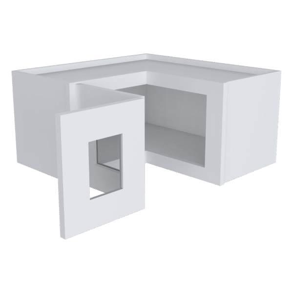 12" H Glass Door Easy Reach Wall Cabinet