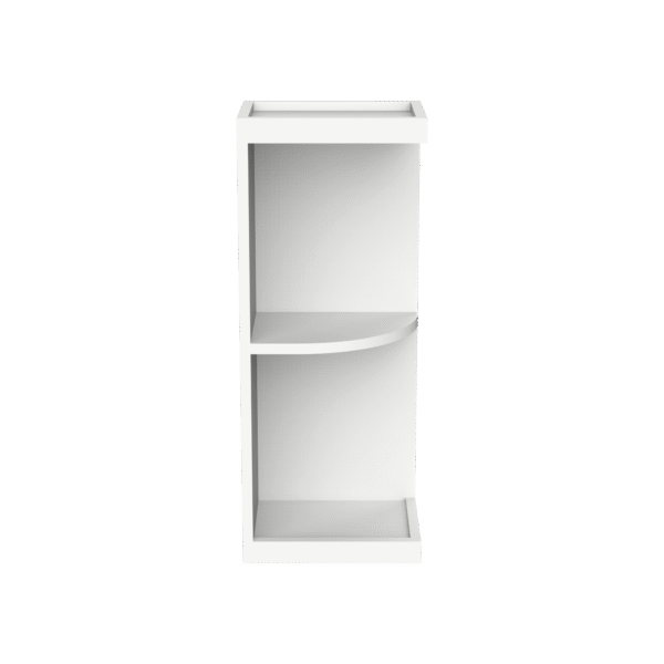 9" W Wall End Open Shelves