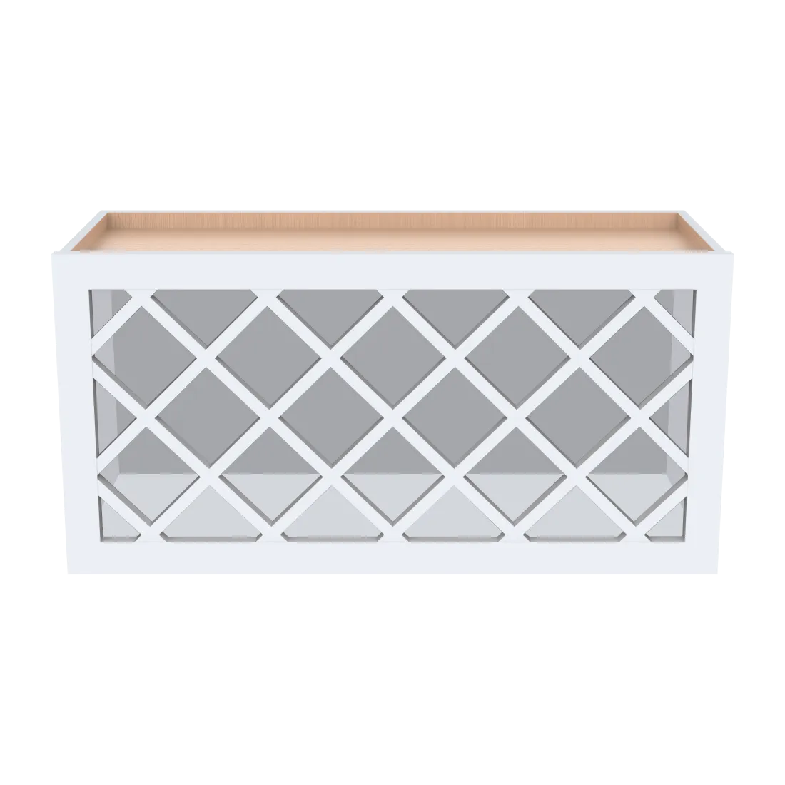 Wall Wine Rack With Lattice Panels