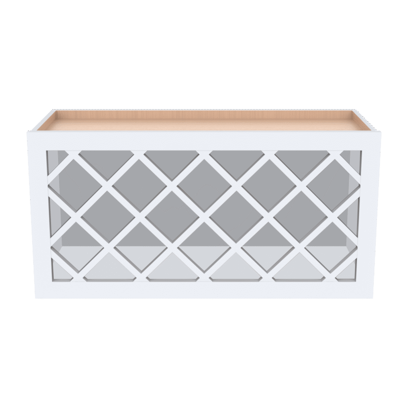 Wall Wine Rack With Lattice Panels