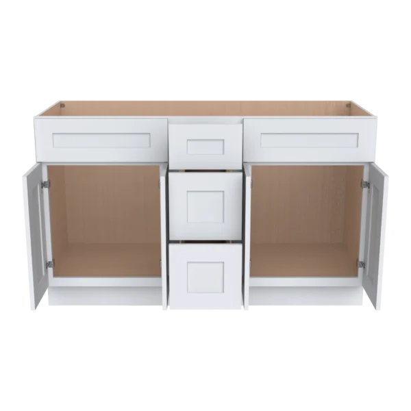 Vanity Double Sink Combo With Central Drawers
