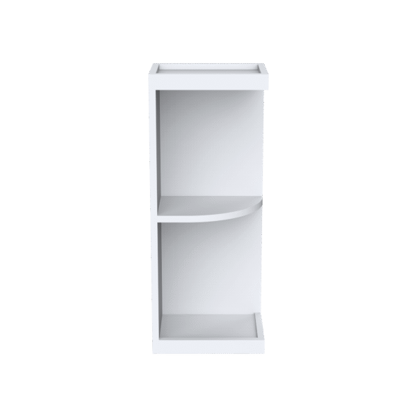 9" W Wall End Open Shelves
