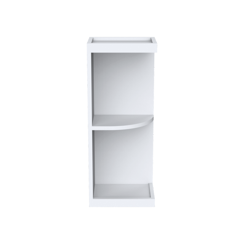 9" W Wall End Open Shelves