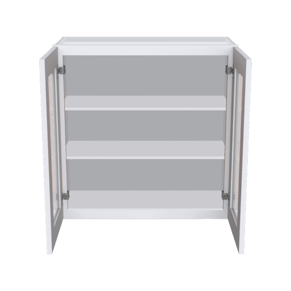 30"H Double GlassDoors Wall Cabinets
