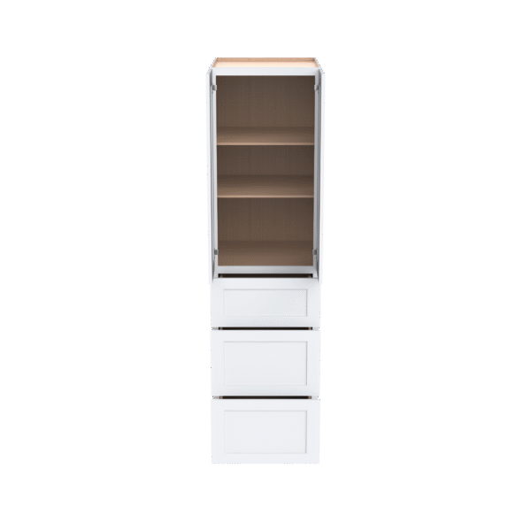 24"D Wall Pantry With Three Drawers