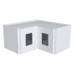 12" H Glass Door Easy Reach Wall Cabinet