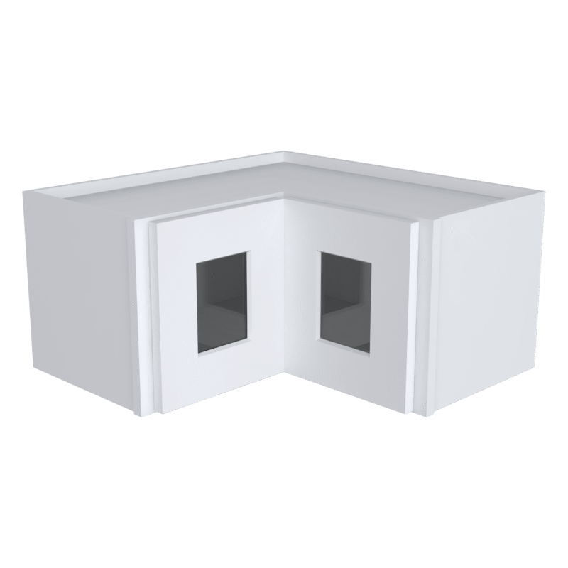 12" H Glass Door Easy Reach Wall Cabinet