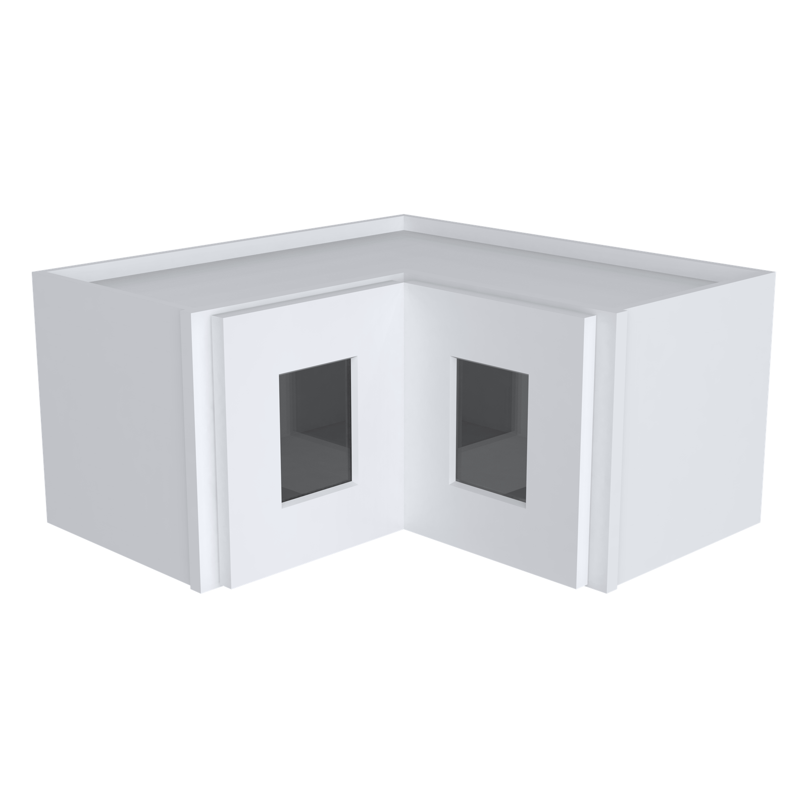 12" H Glass Door Easy Reach Wall Cabinet