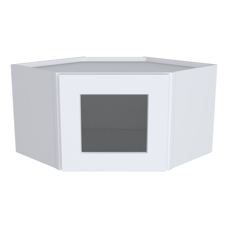 12"H GlassDoor Wall Diagonal Corner Cabinet