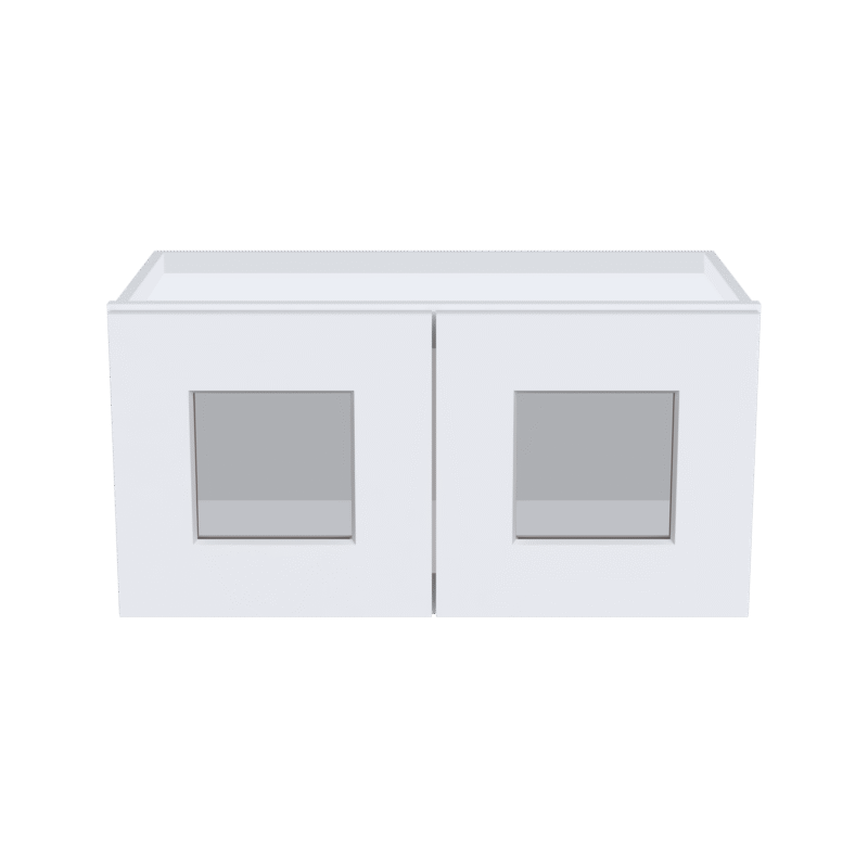 12"H Double GlassDoors Wall Cabinets