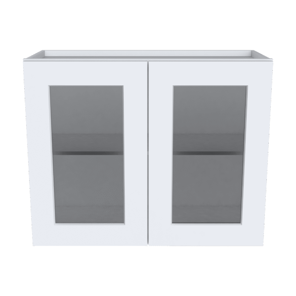 24"H Double GlassDoors Wall Cabinet