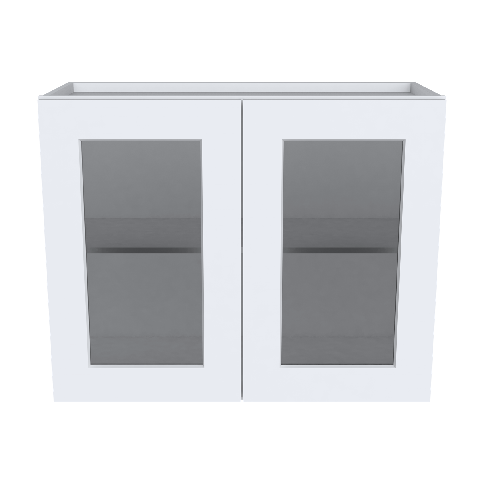 24"H Double GlassDoors Wall Cabinet