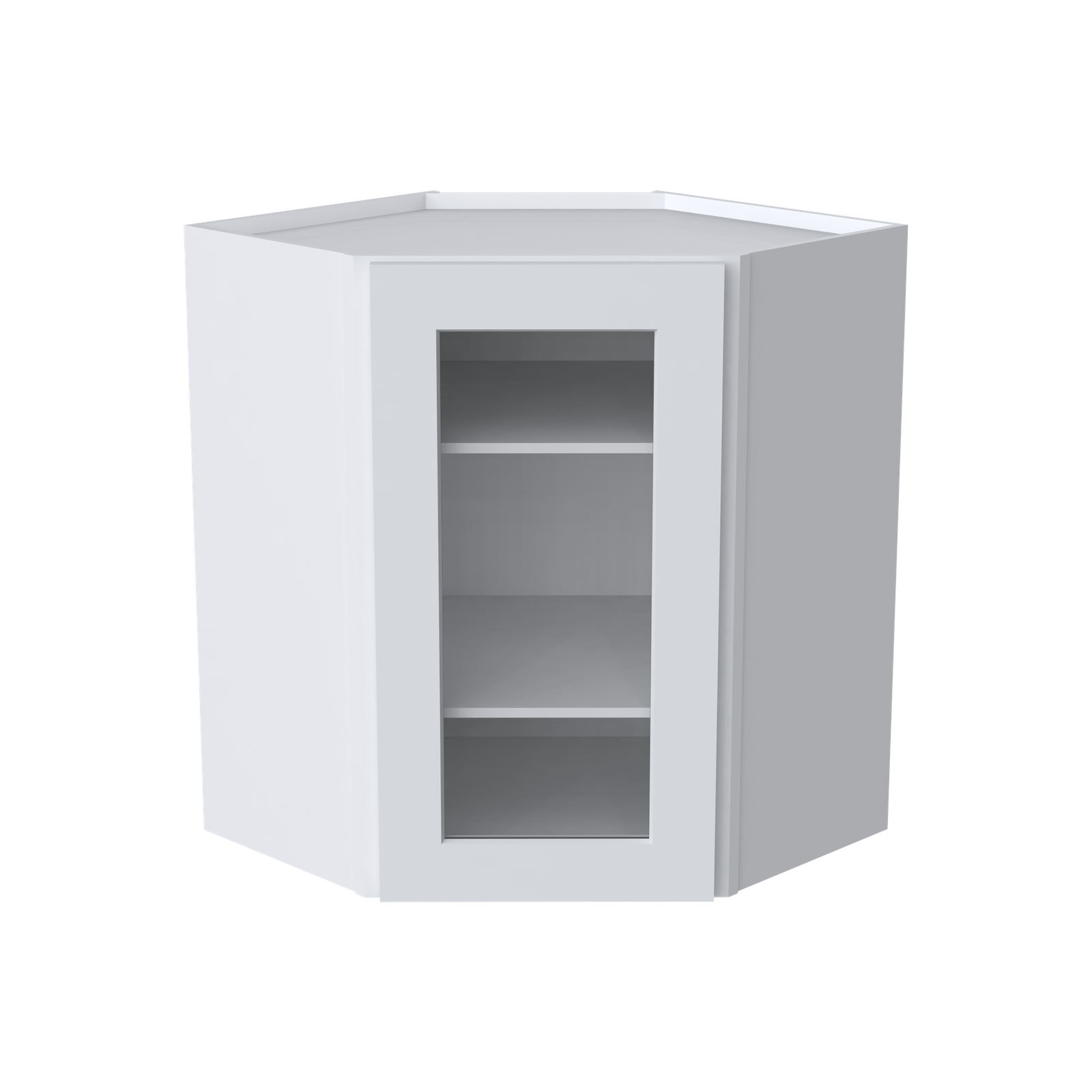 27"W GlassDoor Wall Diagonal Corner Cabinets