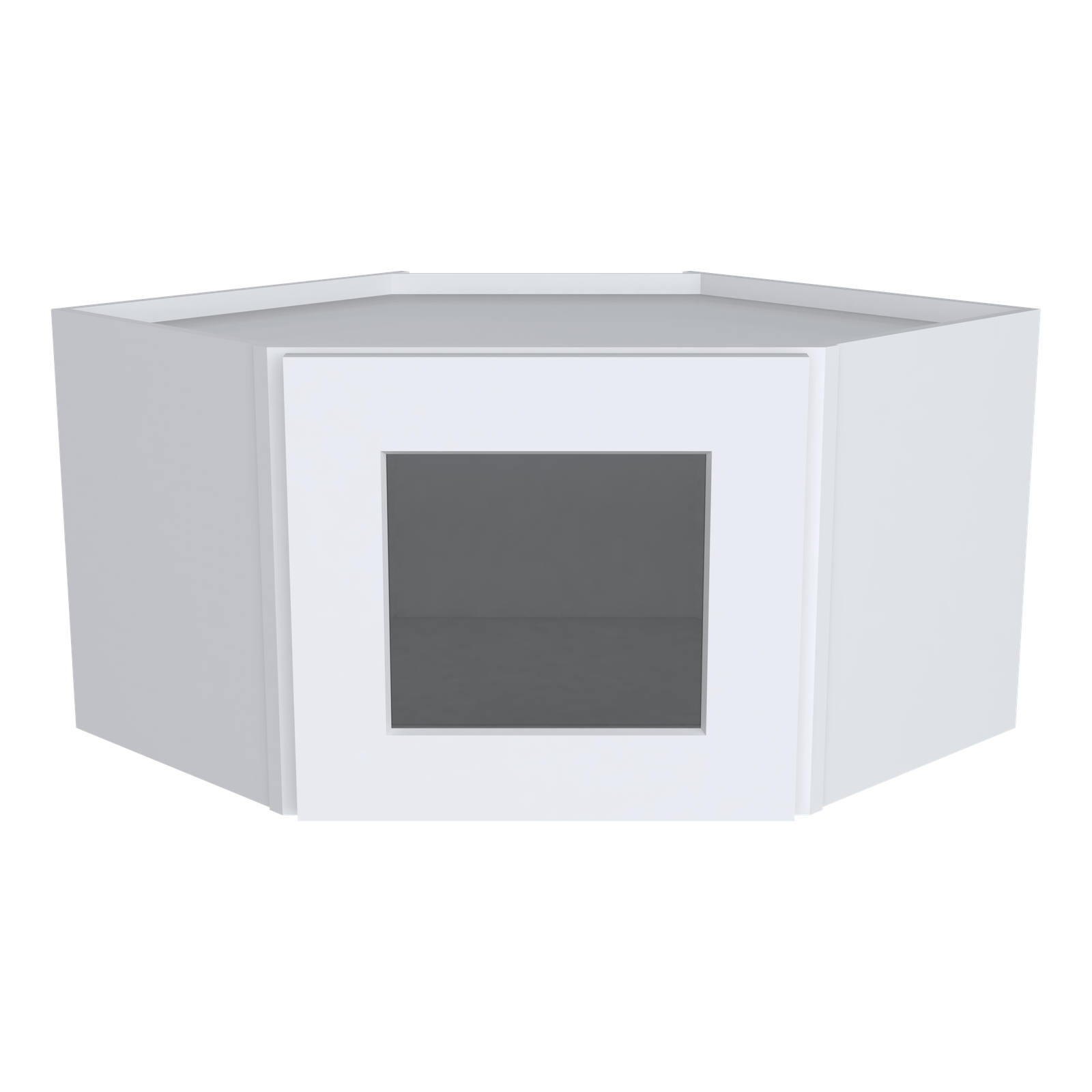 12"H GlassDoor Wall Diagonal Corner Cabinet