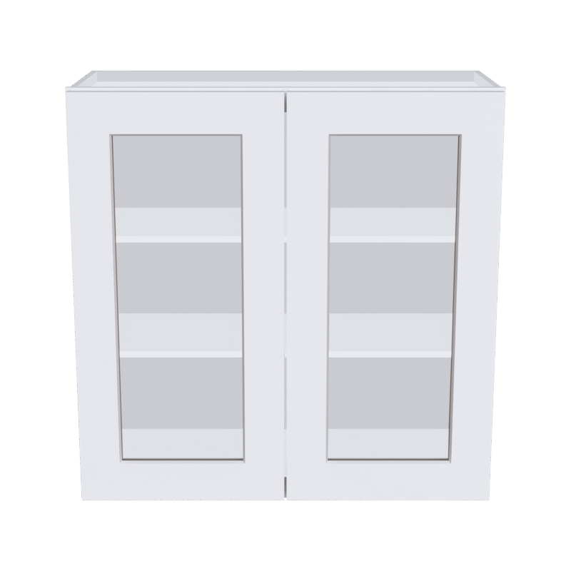 30"H Double GlassDoors Wall Cabinets