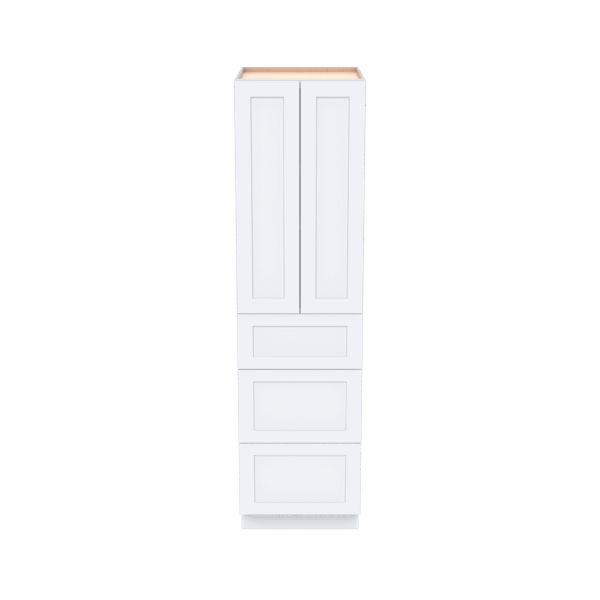 24"D Wall Pantry With Three Drawers
