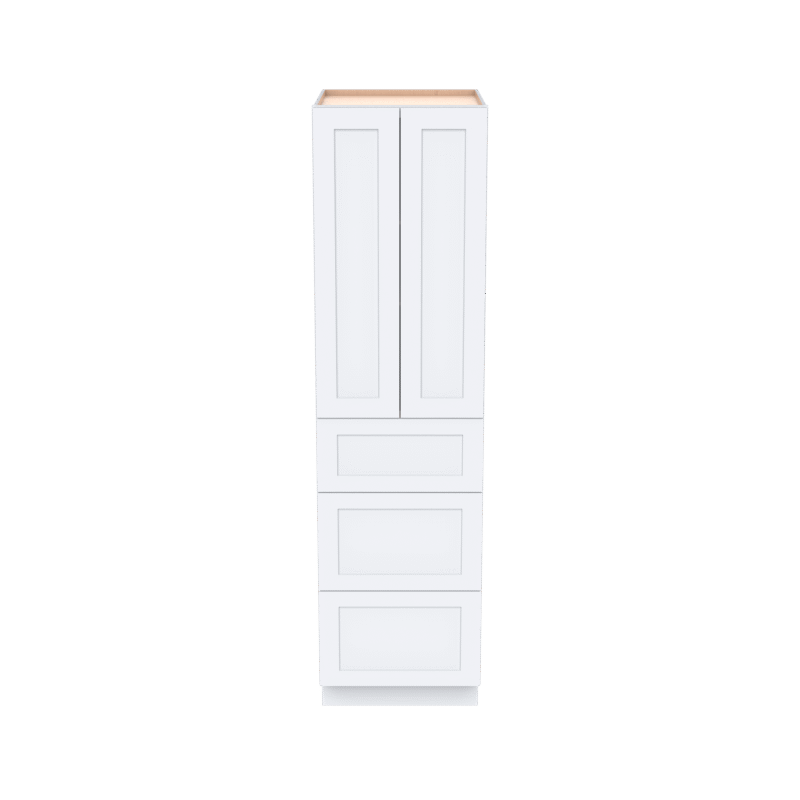 24"D Wall Pantry With Three Drawers
