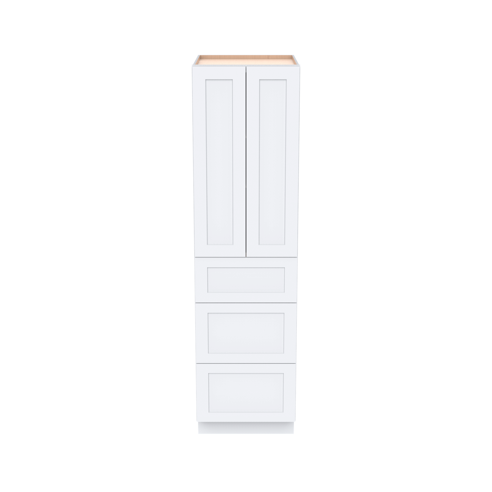 24"D Wall Pantry With Three Drawers