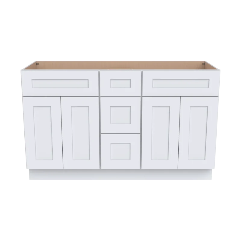 Vanity Double Sink Combo With Central Drawers