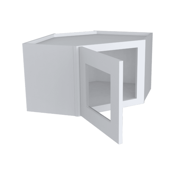 12"H GlassDoor Wall Diagonal Corner Cabinet