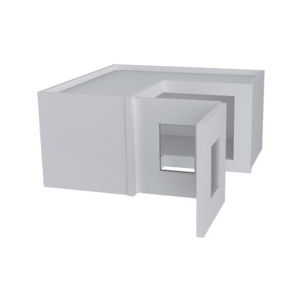 12" H Glass Door Easy Reach Wall Cabinet