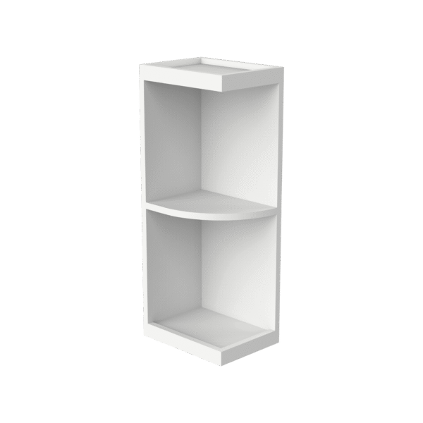 9" W Wall End Open Shelves