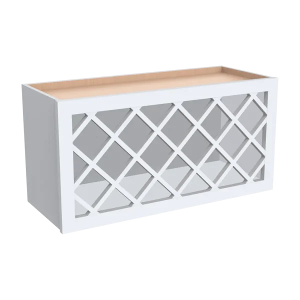 Wall Wine Rack With Lattice Panels