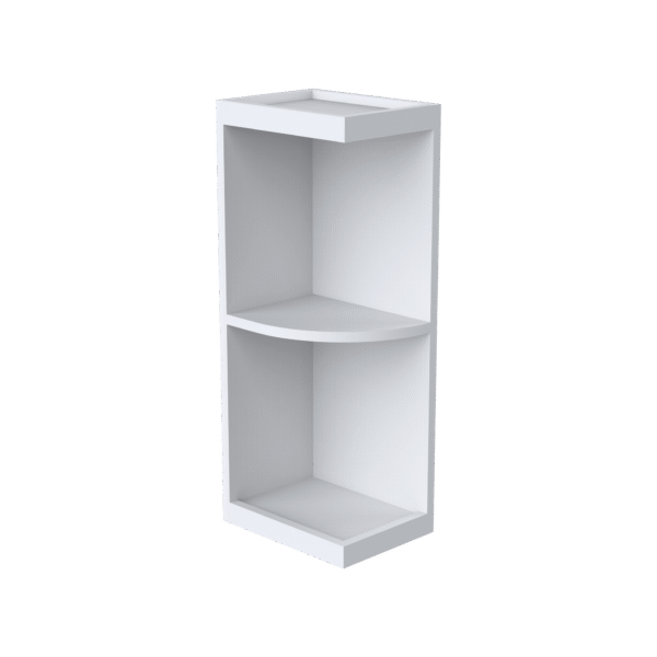 9" W Wall End Open Shelves